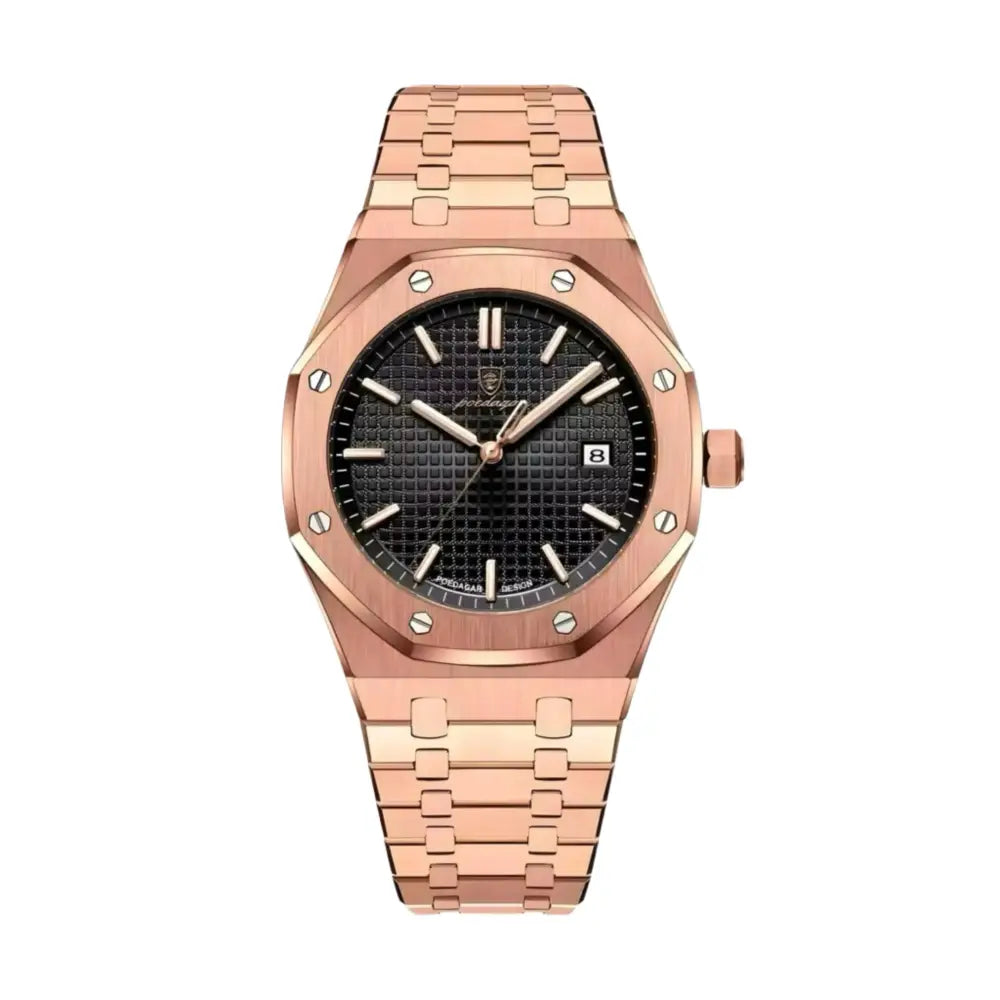 Royale Steel Watch - Rose Gold / Black