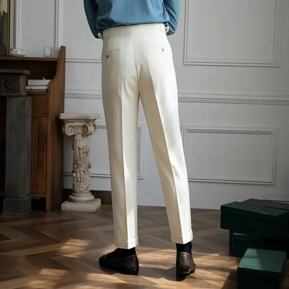 Sartorial Pleated Side-Adjuster Trousers