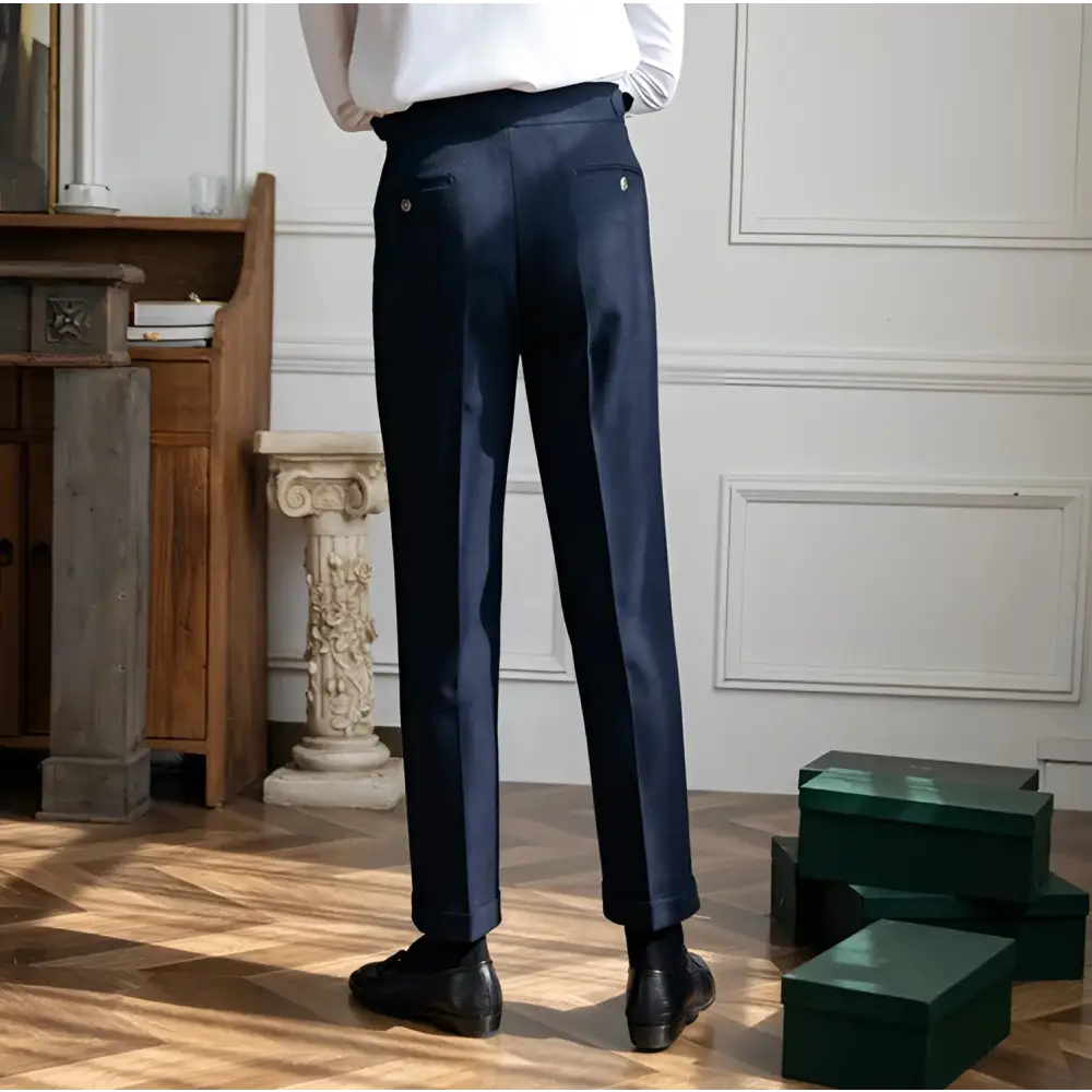 Sartorial Pleated Side-Adjuster Trousers