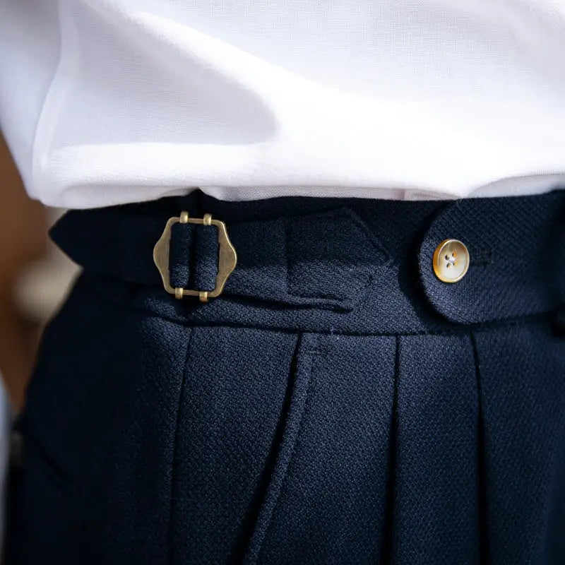 Sartorial Pleated Side-Adjuster Trousers