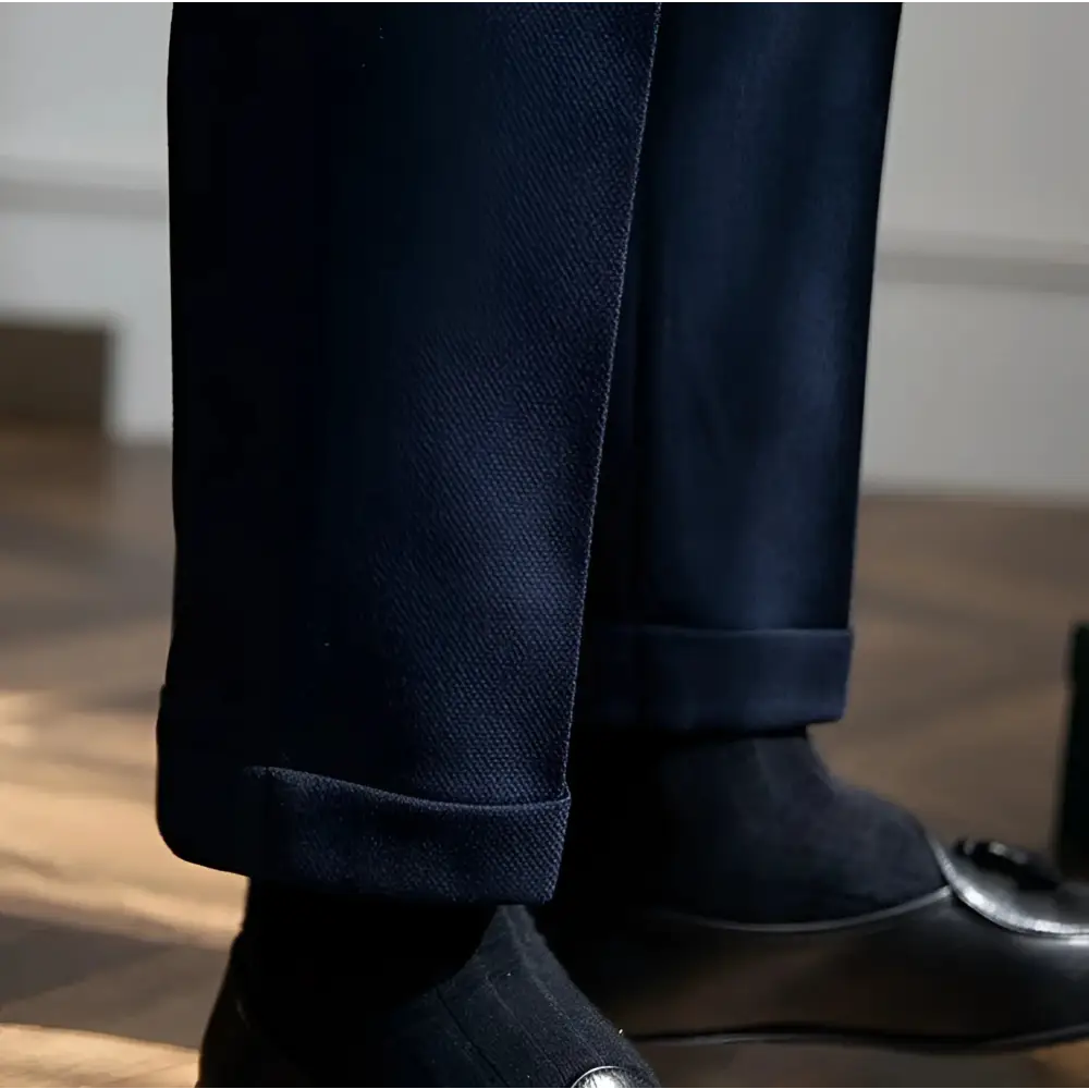 Sartorial Pleated Side-Adjuster Trousers