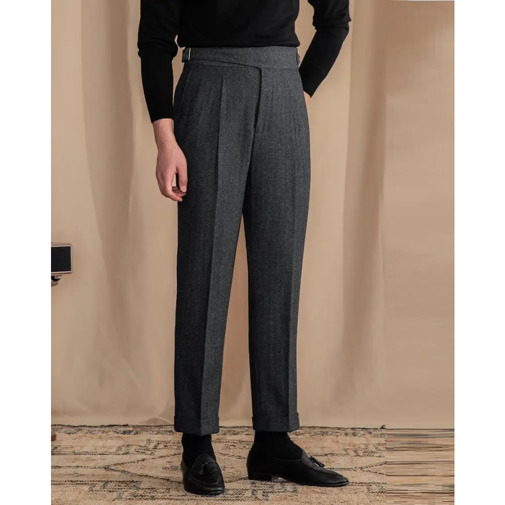 Savile Pleated Wool Trousers