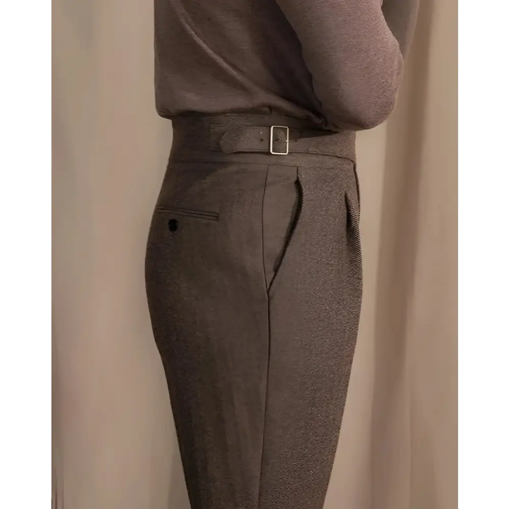 Savile Pleated Wool Trousers