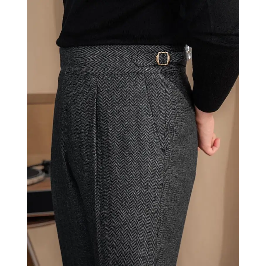 Savile Pleated Wool Trousers