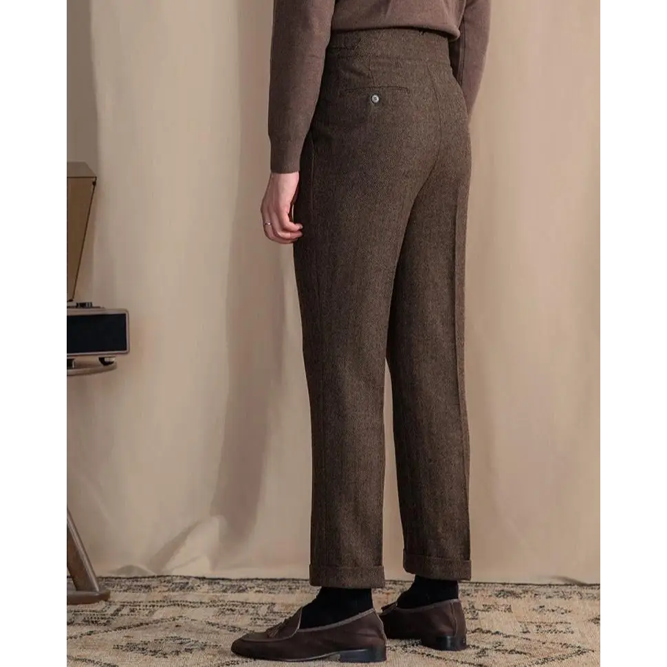 Savile Pleated Wool Trousers