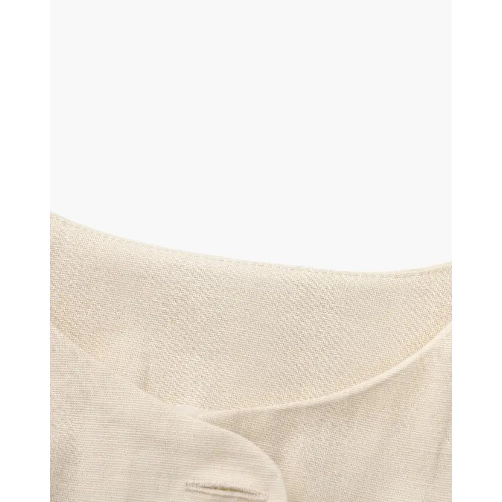 Sculpted Beige Mini Shell Dress