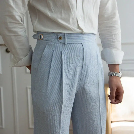 Seersucker Sartorial Trousers - 28