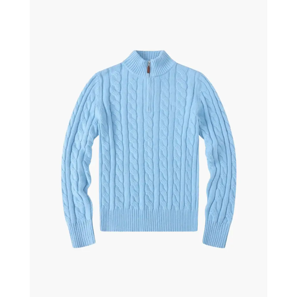 Signature Cotton Half-Zip - Baby Blue / S