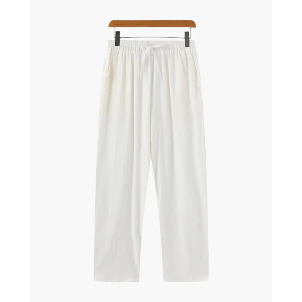 Signature Linen Pants - White / S