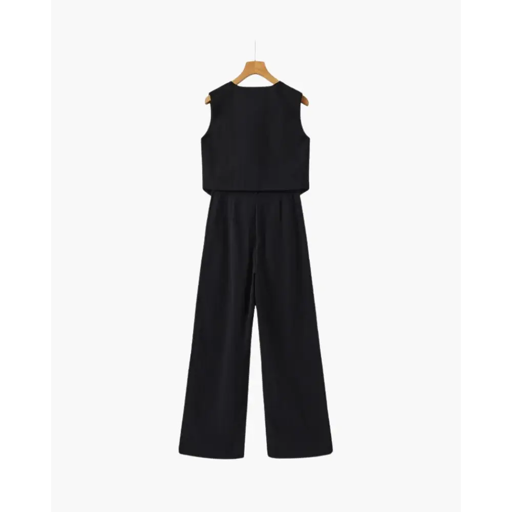 Sleeveless Wide-Leg Jumpsuit