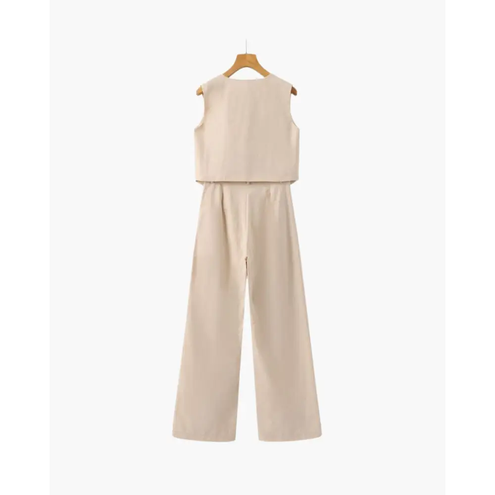 Sleeveless Wide-Leg Jumpsuit