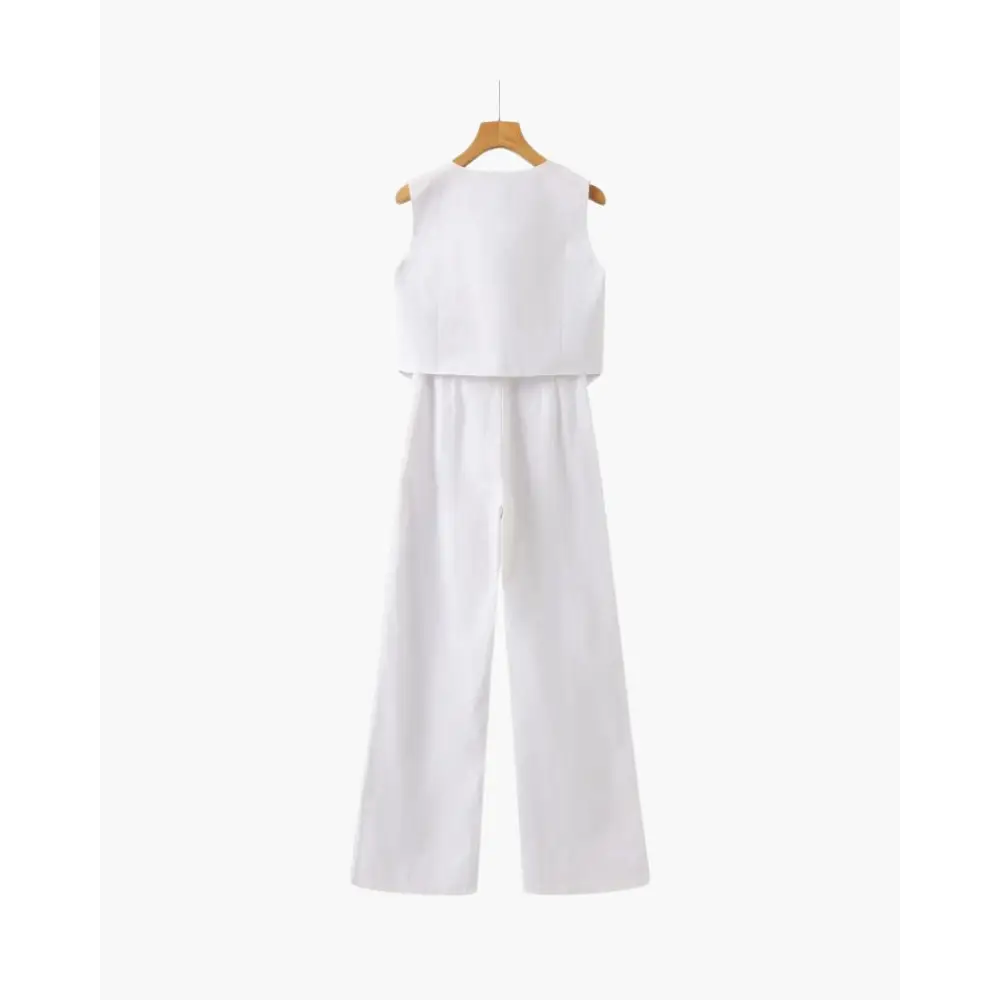 Sleeveless Wide-Leg Jumpsuit