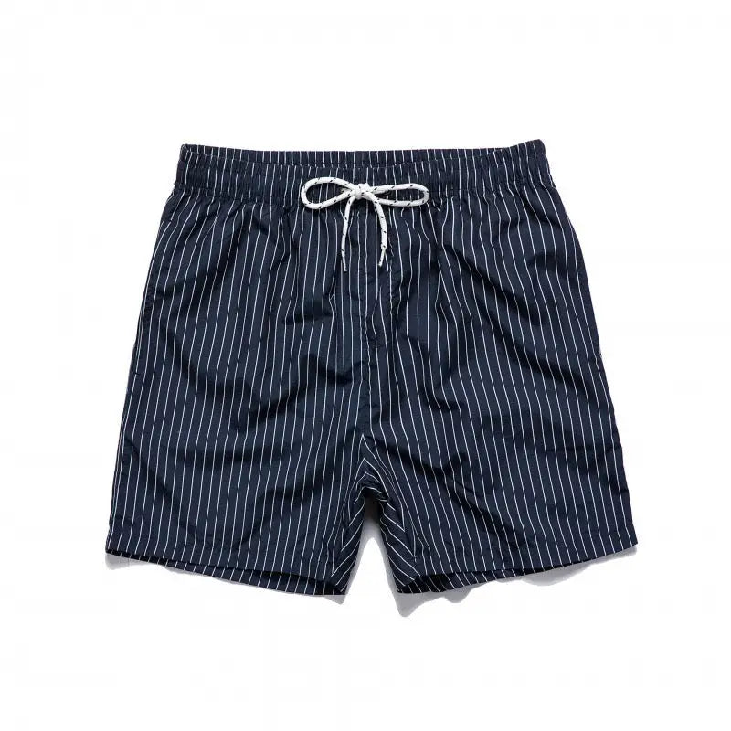 Striped Navy Drawstring Shorts - S