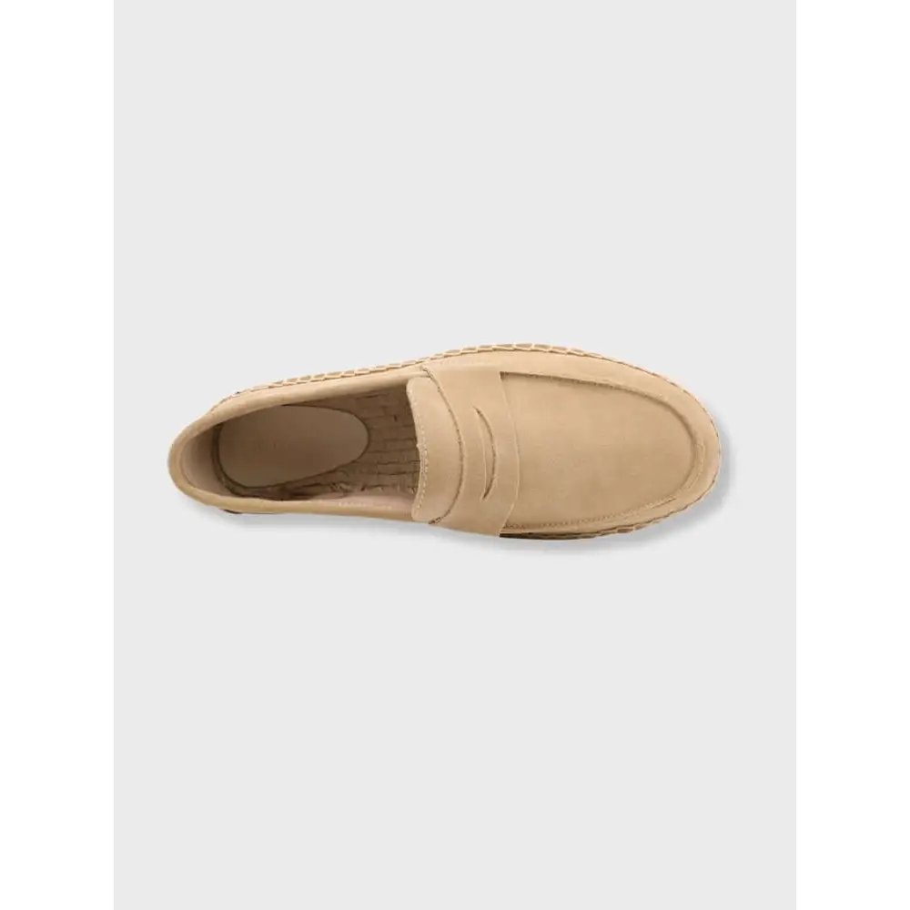Suede Espadrille Loafers