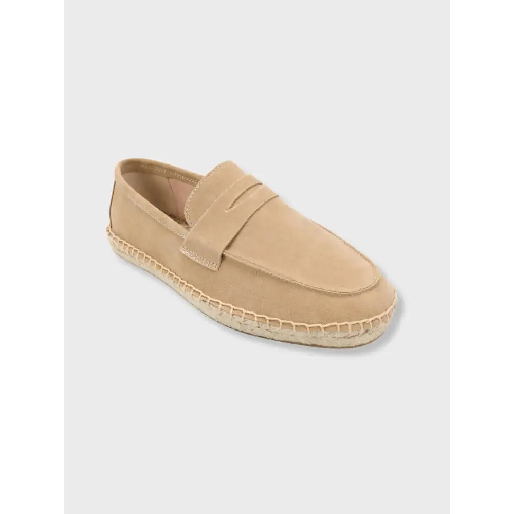 Suede Espadrille Loafers