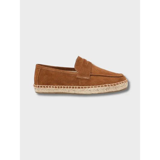 Suede Espadrille Loafers - Brown / 36