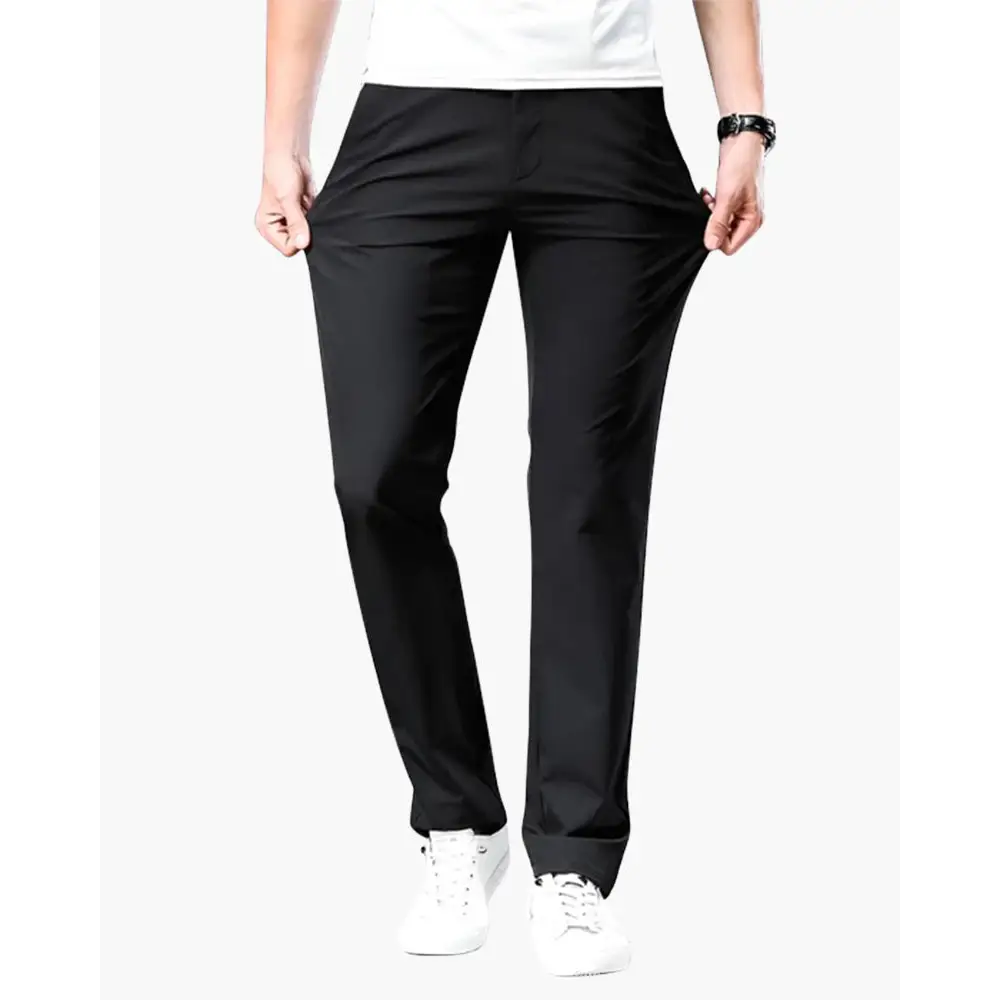 Tailored Chino Pants - Black / 32
