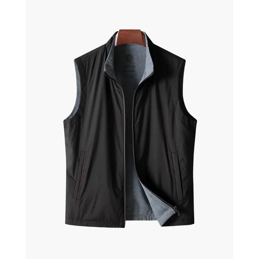 Tailored Fleece Vest - Black / S