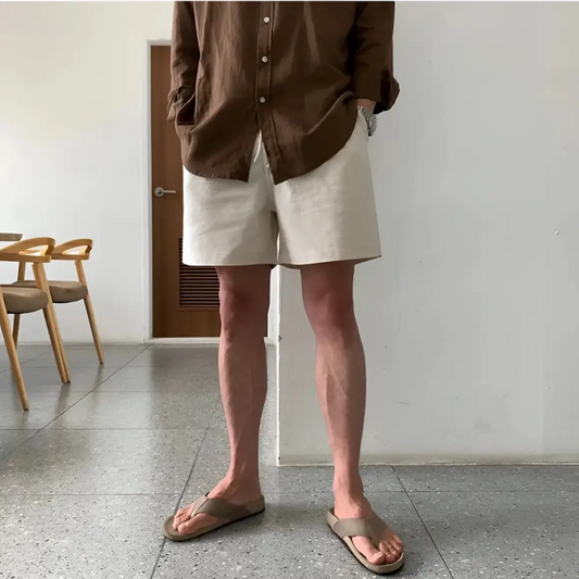 Tailored Linen-Blend Shorts