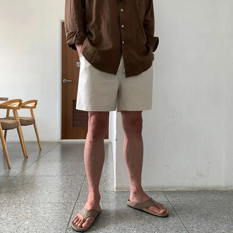 Tailored Linen-Blend Shorts