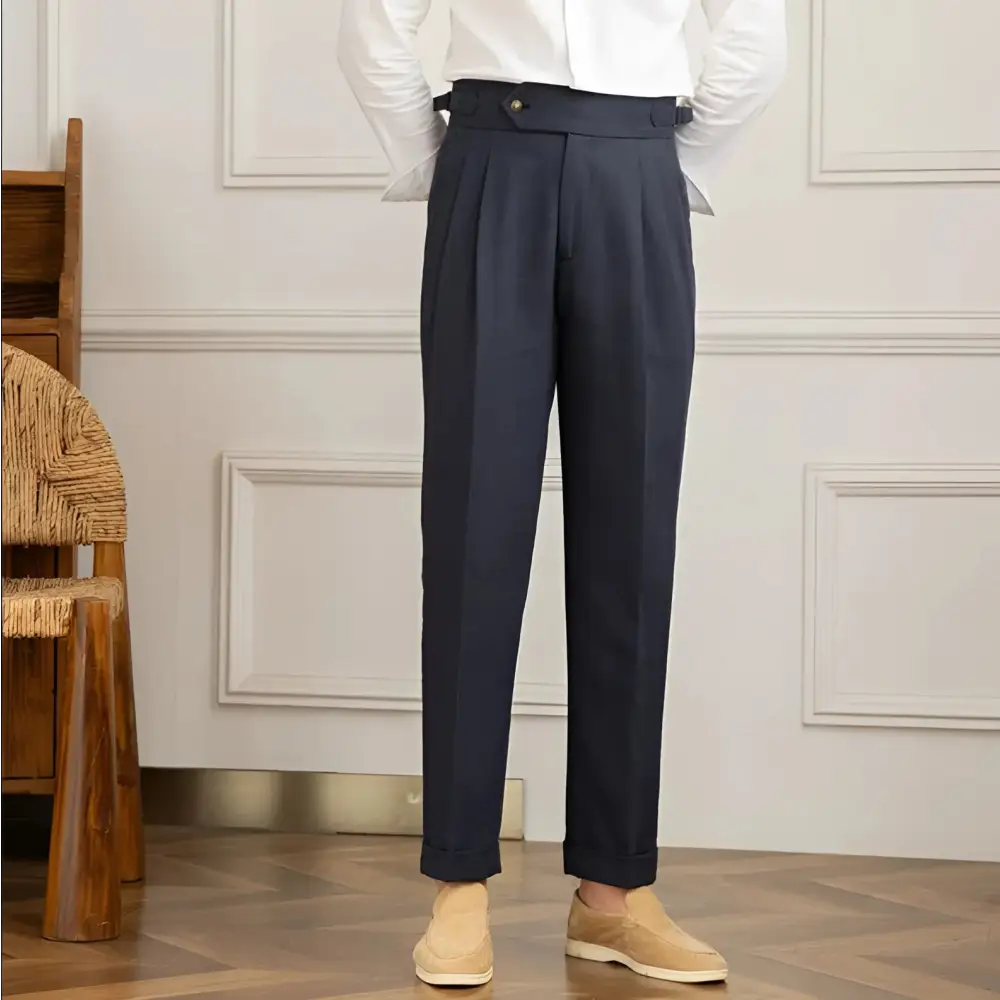 Tailored Linen Blend Trousers