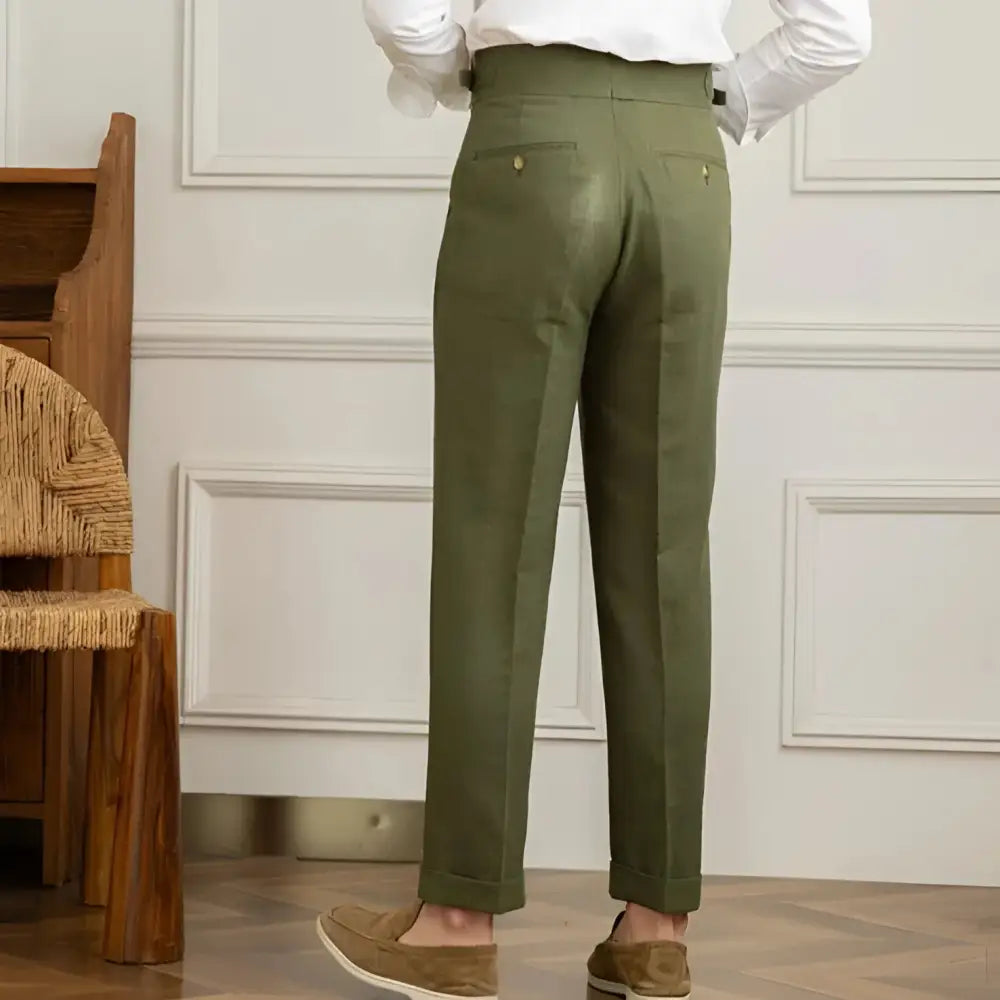 Tailored Linen Blend Trousers