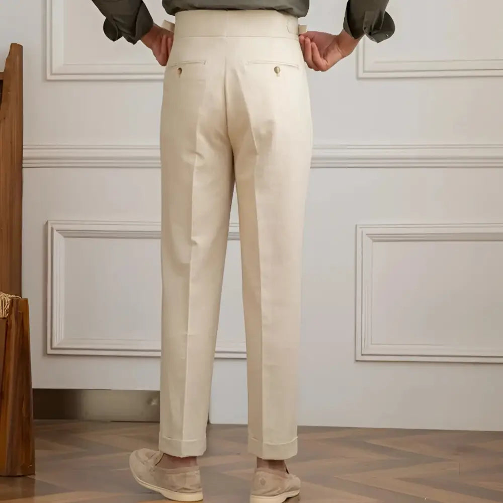 Tailored Linen Blend Trousers