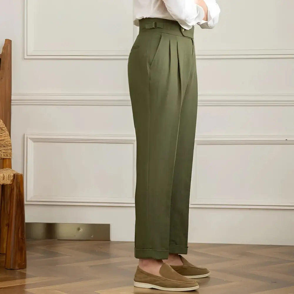 Tailored Linen Blend Trousers