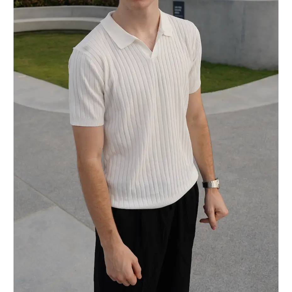 Textured Knit Polo