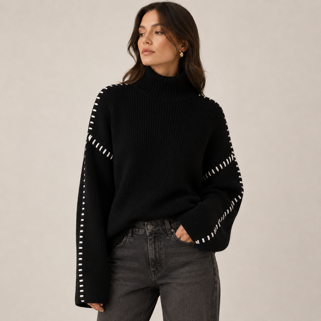 Contrast Stitch Sweater
