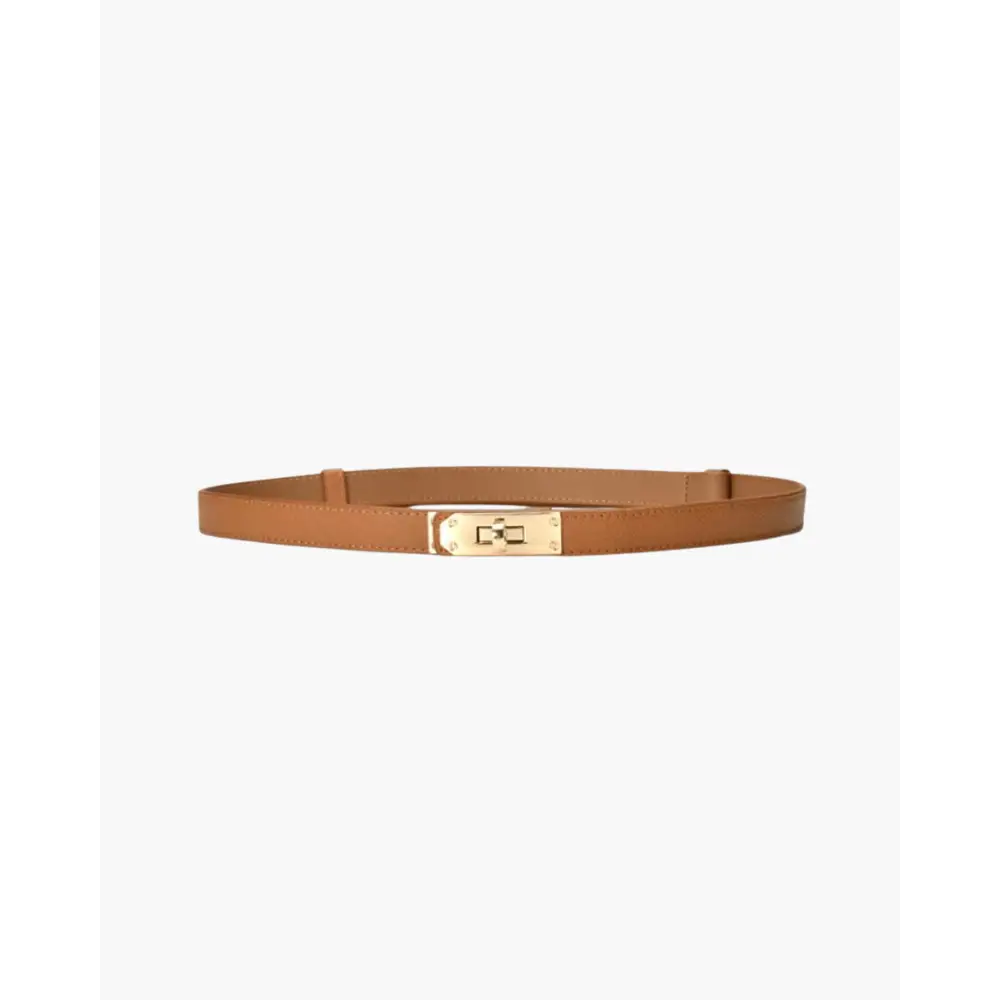 The Refined Slim Belt - Brown