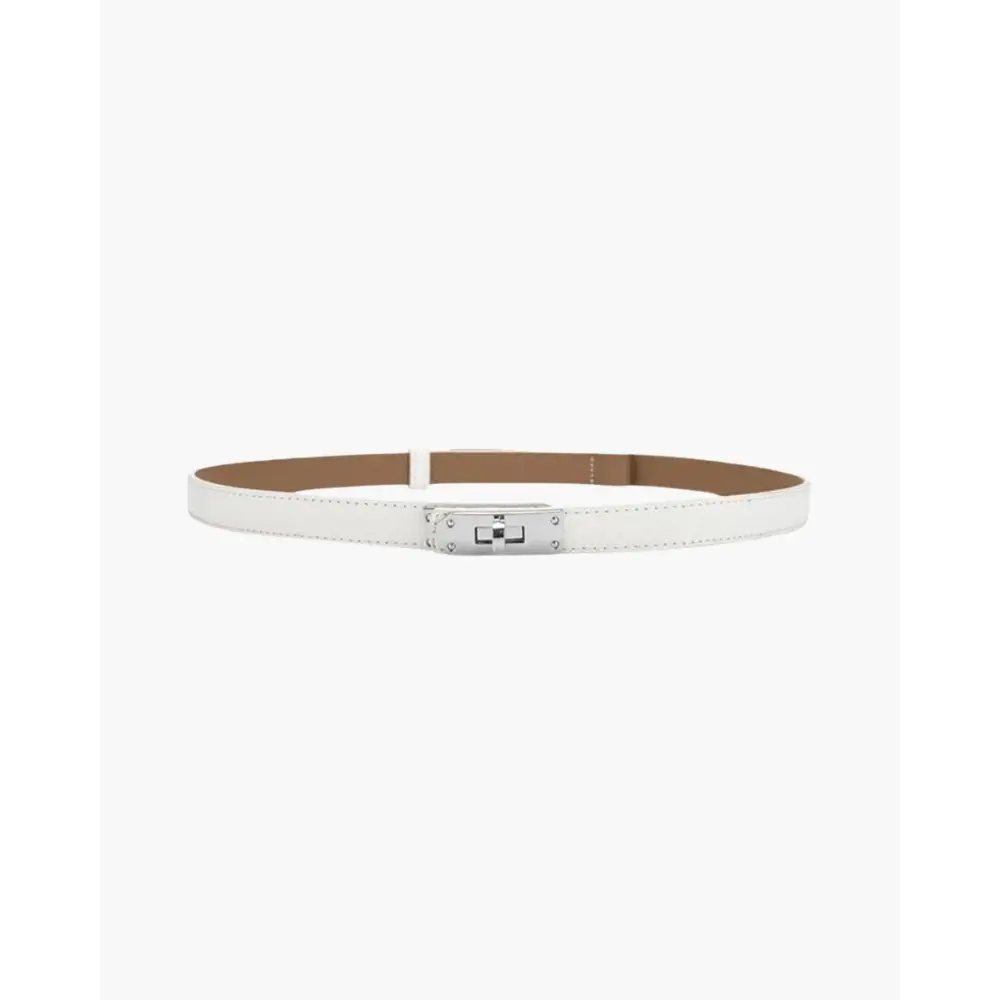 The Refined Slim Belt - White