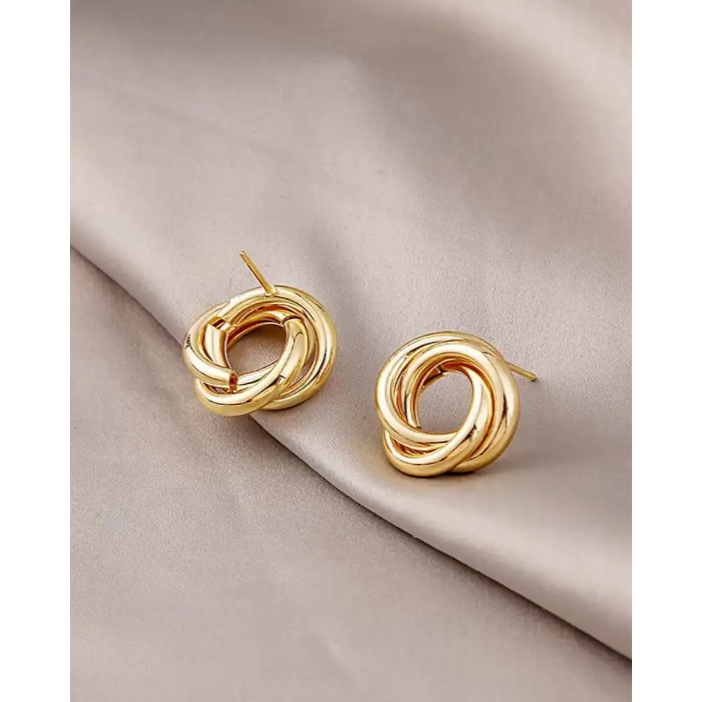 Twisted Gold Knot Earrings
