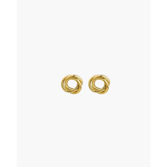 Twisted Gold Knot Earrings