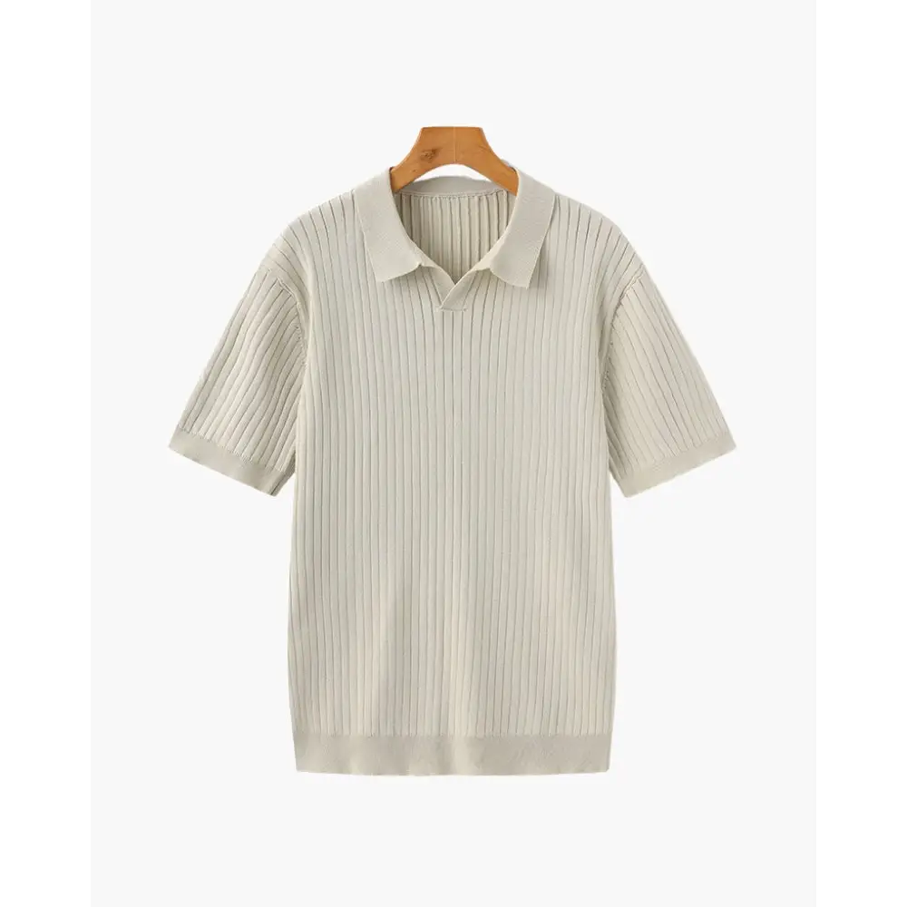 Valmont Textured Polo - Beige / XS