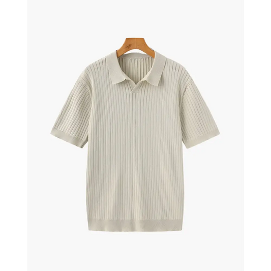 Valmont Textured Polo - Beige / XS