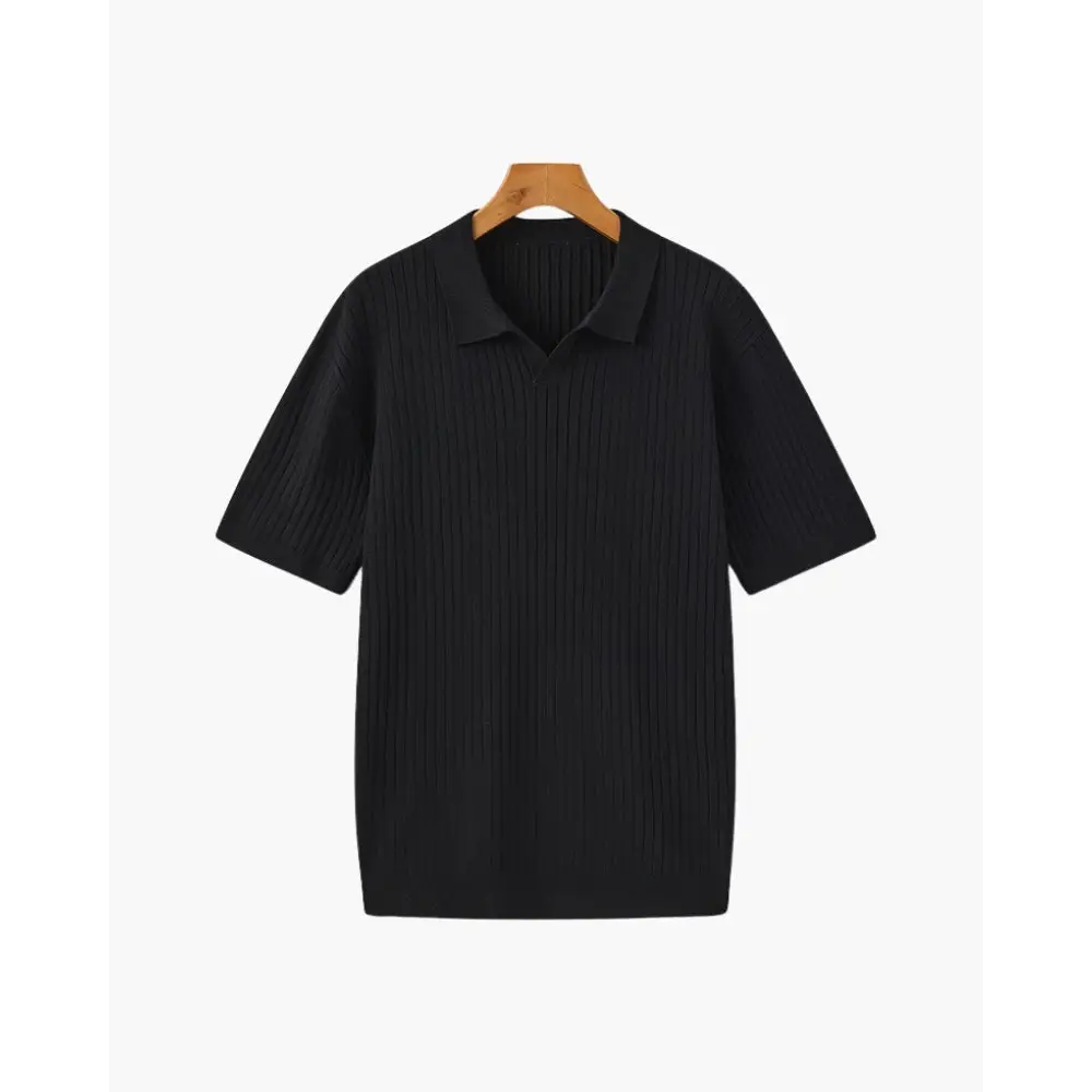 Valmont Textured Polo - Black / XS