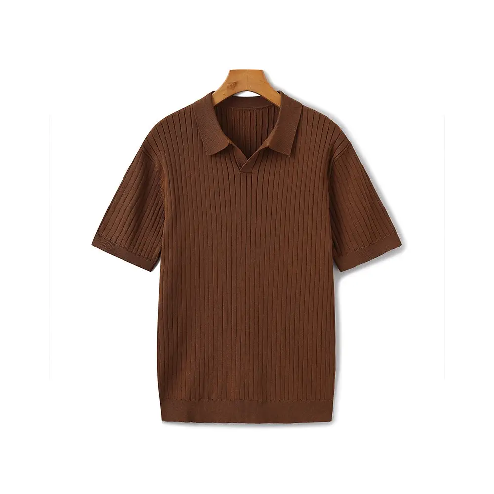 Valmont Textured Polo - Brown / XS