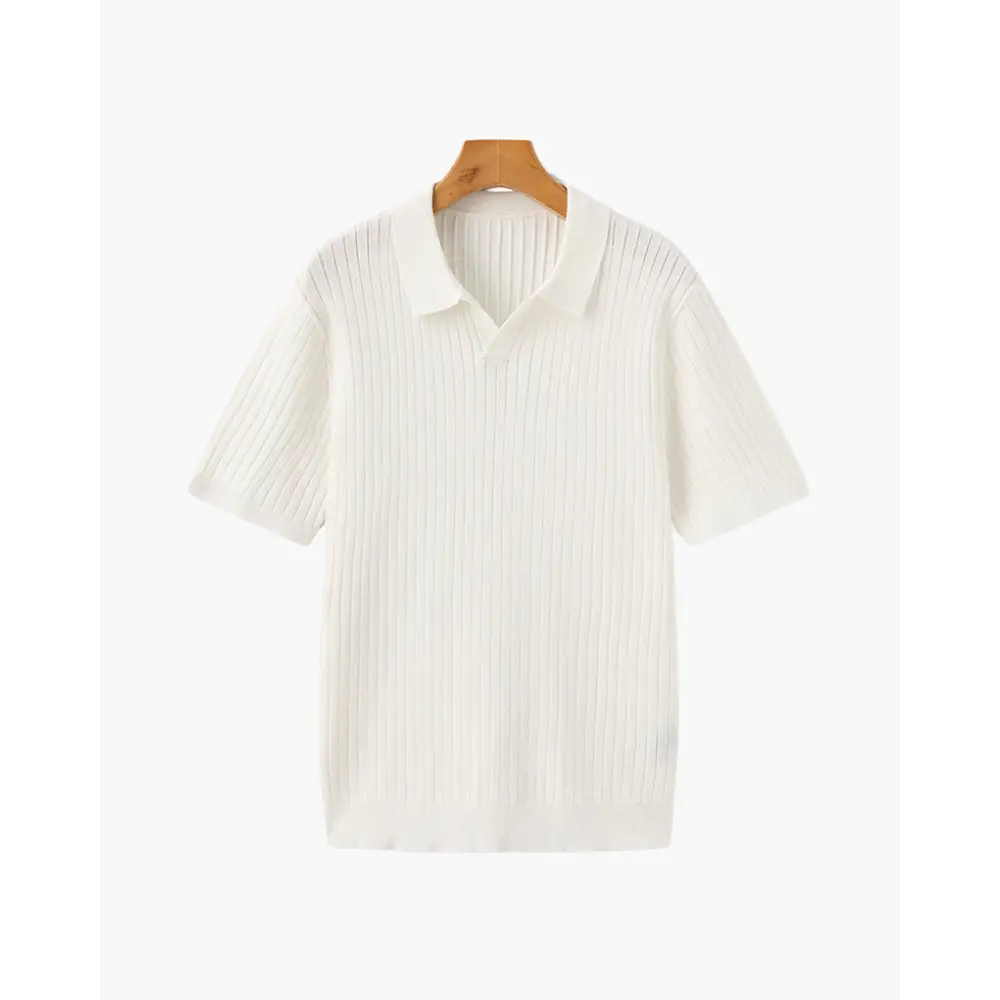 Valmont Textured Polo - Ivory / XS