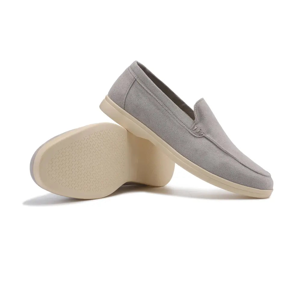 Velour Suede Loafers - Light Grey / EU 38 / US 5 / UK 4