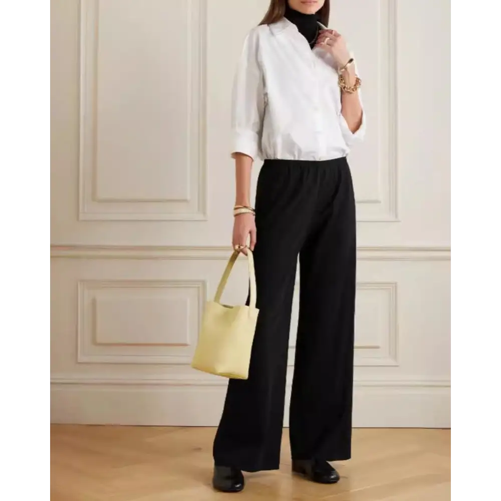 Wide Leg High Rise Pants