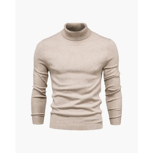 Winter Slim Fit Knit Turtleneck - Beige / S