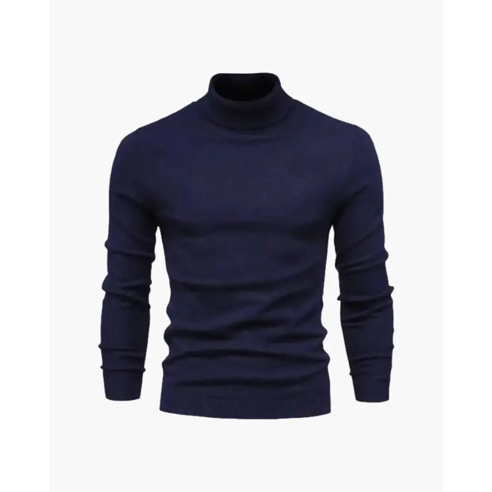 Winter Slim Fit Knit Turtleneck - Navy / S