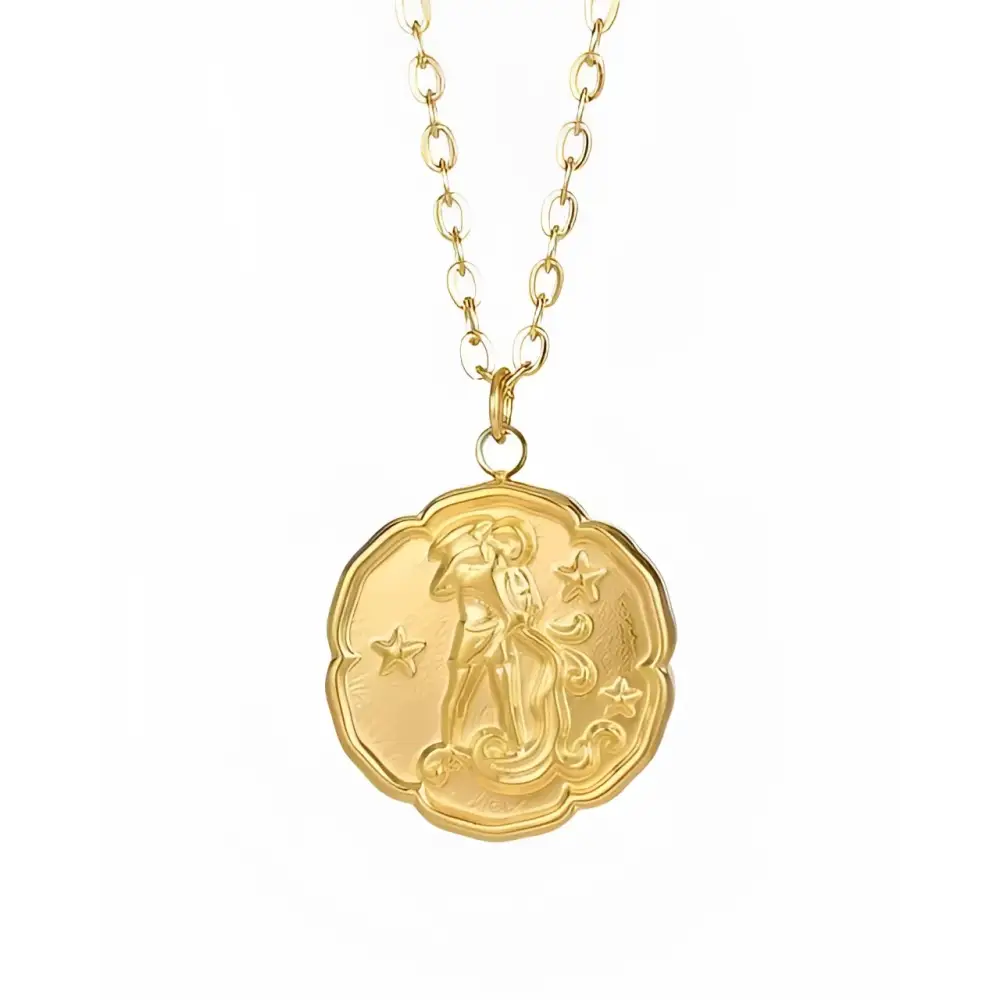 Zodiac Astrological Necklace - Aquarius