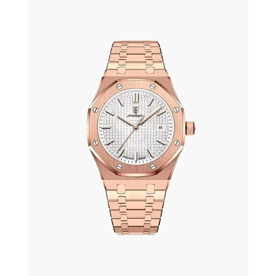 White dial Aegean Classic watch stainless steel polished case