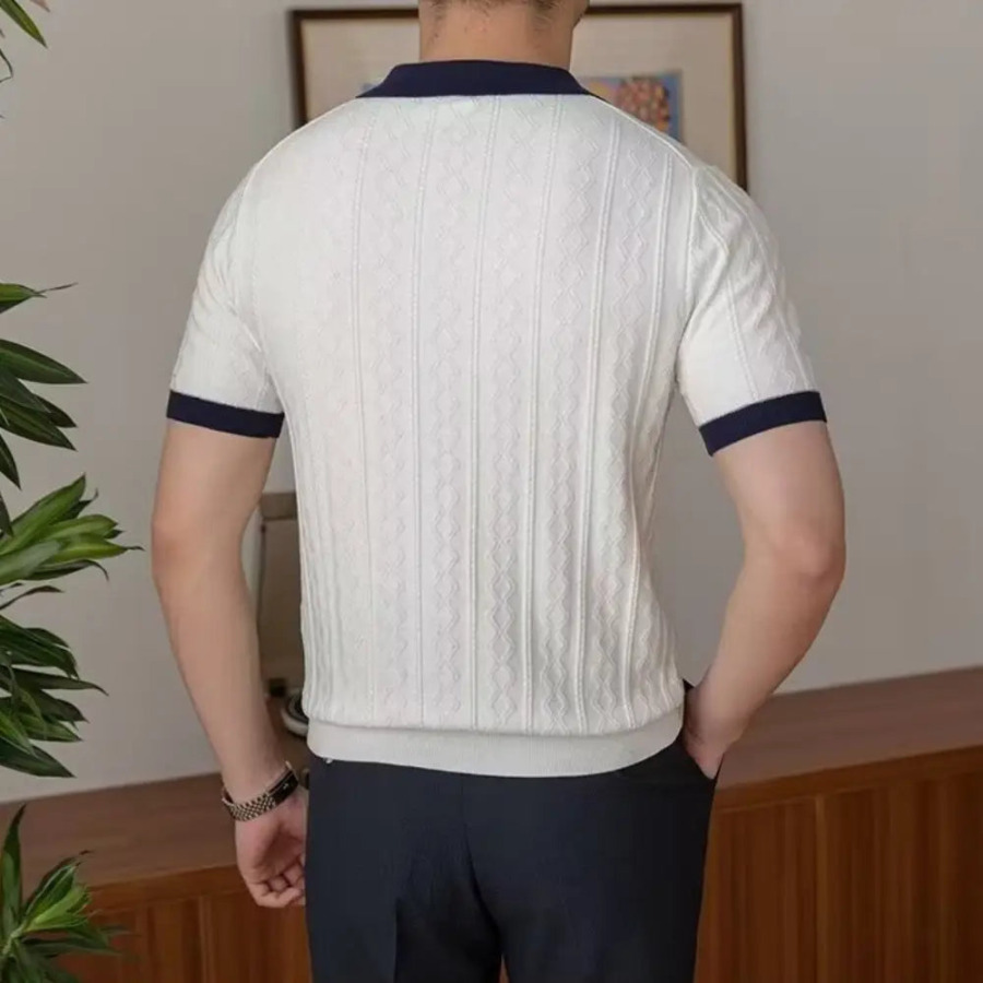 Capri Contrast Knit Polo