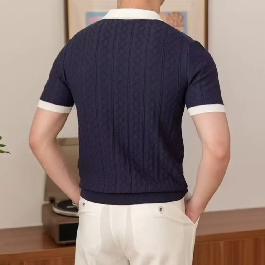 Capri Contrast Knit Polo
