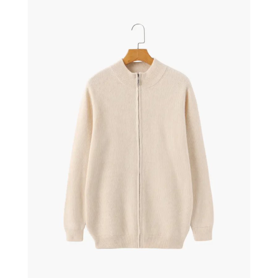 Cashmere Half-Zip Sweater - Beige / S