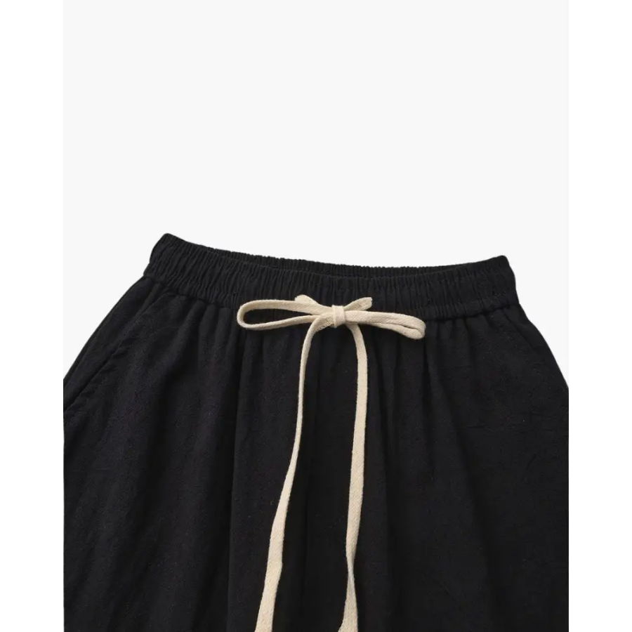 Casual Relaxed Fit Linen Shorts