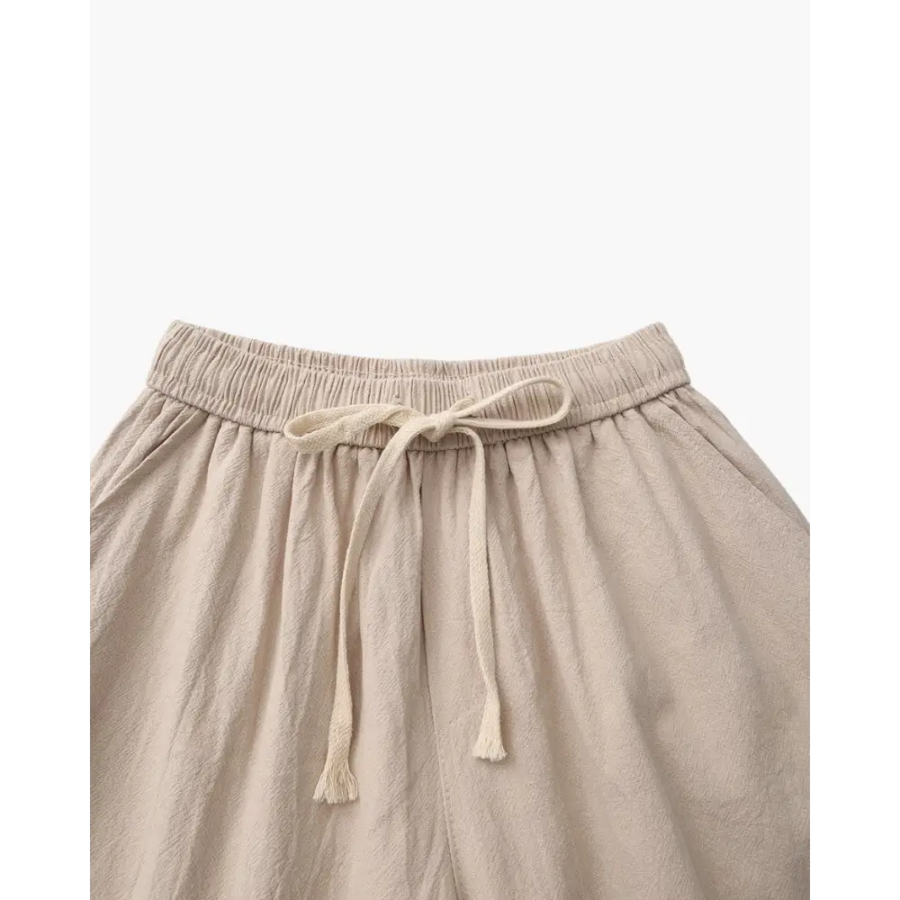 Casual Relaxed Fit Linen Shorts